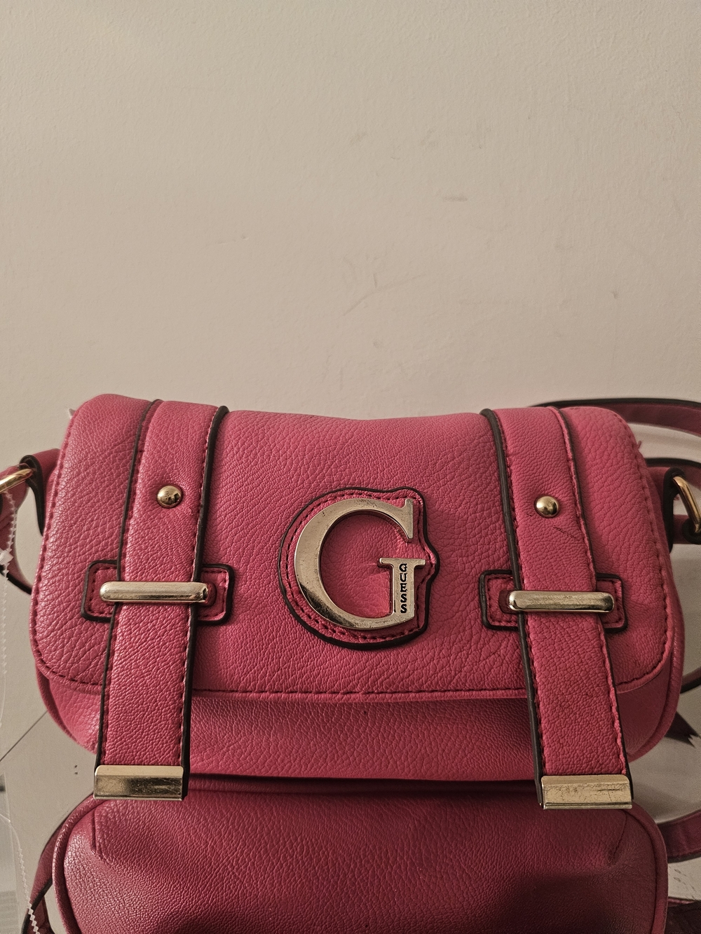 GUESS Pink G Logo Crossbody Bag